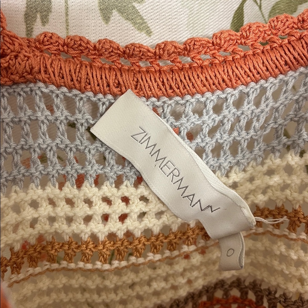 Zimmermann Devi Wave Crochet Mini Dress - Zimmermann Size 0 - Picture 13 of 17